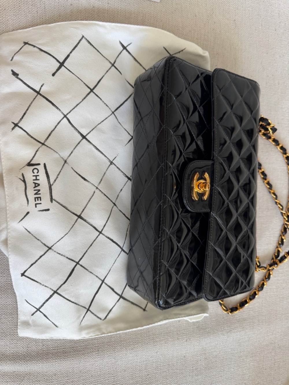 CHANEL Vintage Classic Doubr Bag w/ Flap and 24k Gold Hardware 2003 - Picture 11 of 11